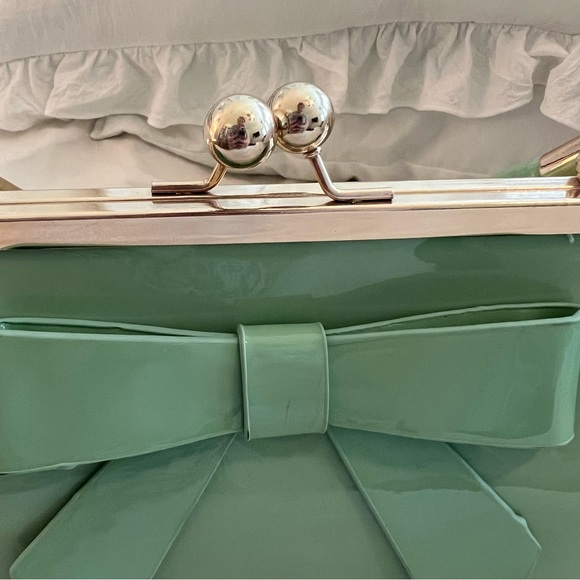 Dancing Days by Banned Patent Mint Green Retro Bag Purse - Picture 3 of 10